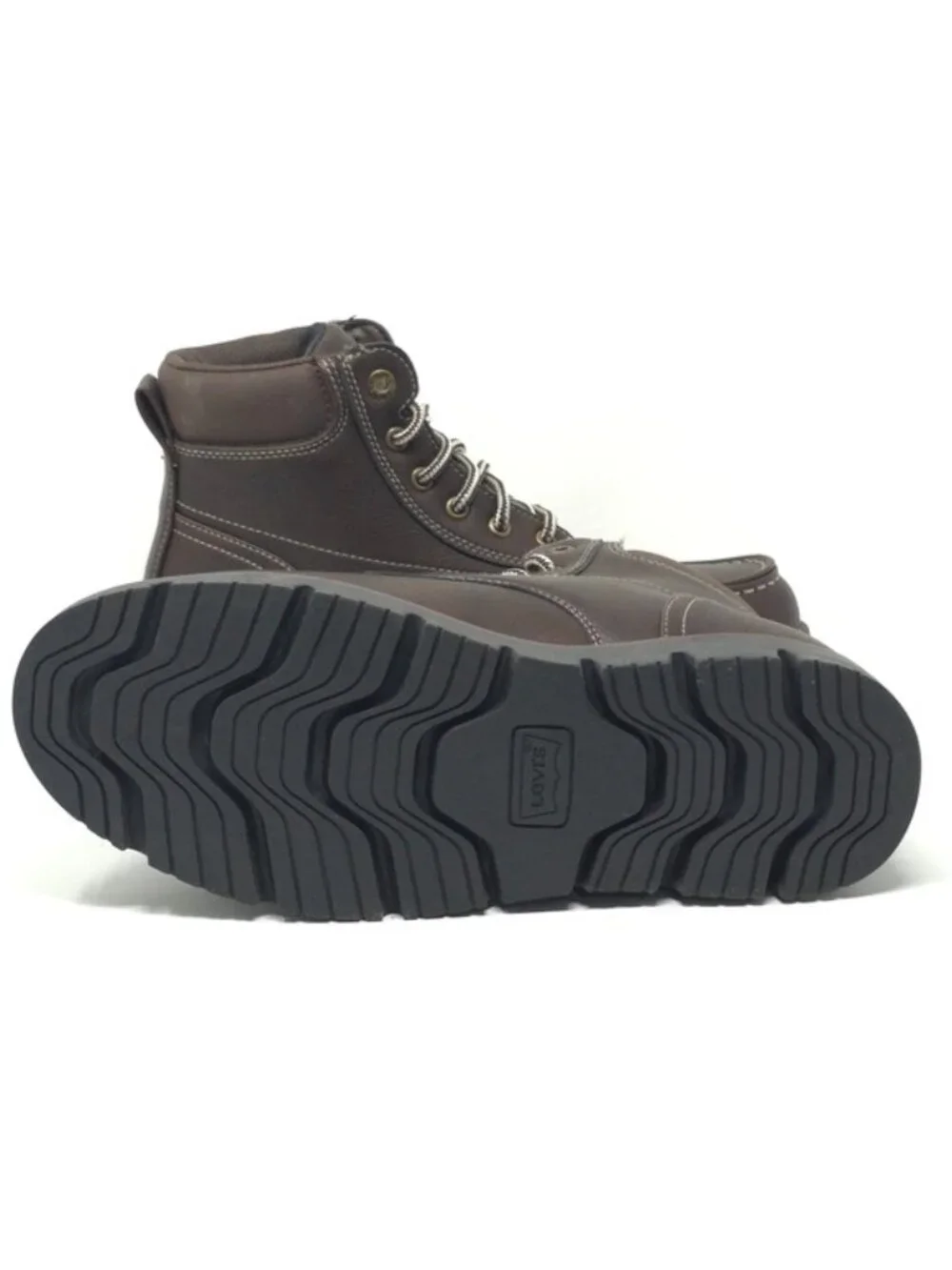 Levi’s Dean Brown Synthetic Leather Moc Toe Boots Size 8M